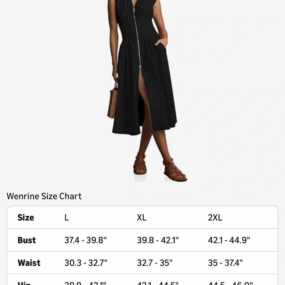 Wenrine Black Zipper Dress - Picture 2 of 4